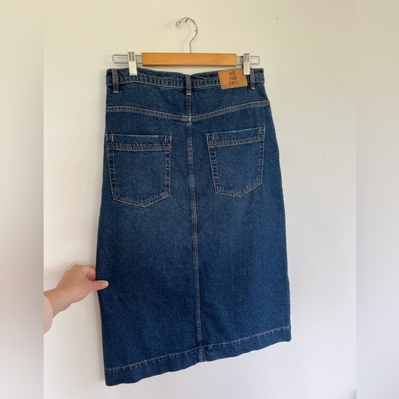 Denim Blue Midi Skirt / FREE PEOPLE size 28 - Picture 7 of 7